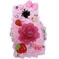 Lovely flower ice cream cake case for BlackBerry 9700 - pink