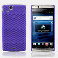 Mesh Hard Case For Sony Ericsson Xperia Arc LT15i X12 - purple