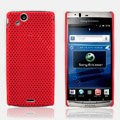 Mesh Hard Case For Sony Ericsson Xperia Arc LT15i X12 - red