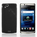 Mesh Hard Case For Sony Ericsson Xperia Arc LT15i X12 - black