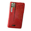 Ultra-thin mesh case for Motorola XT701 - red