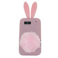 Rabbit Ears Silicone Case For Motorola ME525 - pink