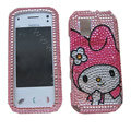 Cartoon bling crystal case for Nokia N97 mini - pink