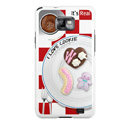 Cookies pattern Silicone Case For Motorola MB860 - red