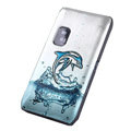 Whale Color Painting case for Nokia E7 - blue