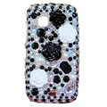 Flower 3D bling crystal case for Nokia C5-03 - black