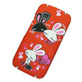 Love rabbits color covers for Nokia C5-03 - red