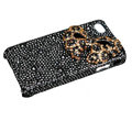 Bling Leopard bowknot crystal case for iPhone 4G