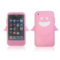 Angel and Devil Silicone Case for iPhone 3G/3GS - Angel pink