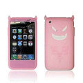 Angel and Devil Silicone Case for iPhone 3G/3GS - Devil pink