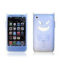 Angel and Devil Silicone Case for iPhone 3G/3GS - Devil sky-blue