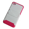 Amass Stand Hard Back Cases Covers for iPhone 4G - pink edge