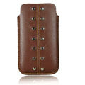 Holster leather case for Blackberry Bold Touch 9900 - brown