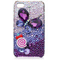 Bling Butterfly S-warovski crystal cases skin for iPhone 4G