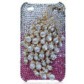 Bling Peacock S-warovski crystal cases for iPhone 4G - Red