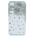 Bling crystal cases covers for iPhone 4G - white