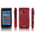 IMAK Slim Scrub Mesh Silicone Hard Cases Covers For Nokia N8 - Red