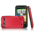 IMAK Slim Scrub Silicone hard cases Covers for HTC S710e Incredible S G11 - Red