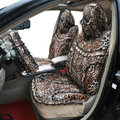 Leopard Universal Car Seat Covers Cotton - Brown