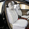 Universal Car Seat Covers Bud silk Lace - White