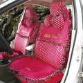 Fascinating Polka Dot Universal Car Seat Covers Plush fabrics - Rose