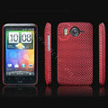 IMAK Slim Scrub Mesh Silicone Hard Cases Covers For HTC DHD Inspire 4G A9192 - Red