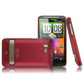 IMAK Slim Scrub Silicone hard cases Covers for HTC Thunderbolt 4G Incredible HD - Red