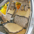 Leopard Fascinating Car Seat Covers Plush fabrics - Brown