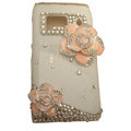 Bling Flowers Crystals Hard Plastic Cases Covers For Nokia N8 - Pink