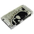 Bling Skull Crystals Hard Cases Covers For Nokia N8 - White
