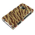 Bling Zebra Crystals Hard Cases Covers For Nokia N8 - Brown