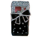 Bling bowknot Crystals Hard Cases Covers For Nokia N8 - Black