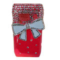 Bling bowknot Crystals Hard Cases Covers For Nokia N8 - Red