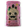 Bling Panda Crystals Hard Cases Covers For Sony Ericsson X10i - Pink