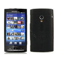 Slim Scrub Mesh Silicone Hard Cases Covers For Sony Ericsson X10i - Black
