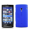 Slim Scrub Mesh Silicone Hard Cases Covers For Sony Ericsson X10i - Blue