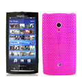 Slim Scrub Mesh Silicone Hard Cases Covers For Sony Ericsson X10i - Rose