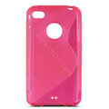 s-mak translucent double color cases covers for iPhone 5G - Red