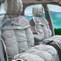 Car Seat Covers Cushion Winter Plush pads suede fabric Eiderdown - Gray