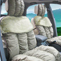 Car Seat Covers Cushion Winter Plush pads suede fabric Eiderdown - Green