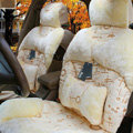Karcle Winter Fleece Auto Seat Cushion Warm Plush Car Seat Covers - Beige