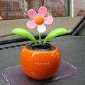 Flip Flap Solar apple Flower solar swinging flower solar toy gift car accessories - Orange