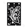 Bling butterfly crystal cases covers for your mobile phone model - Black
