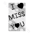 I miss you bling crystal cases covers for your mobile phone model - Black