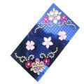 Flower 3D bling crystal cases covers for your mobile phone model - Blue EB002