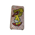 Bling covers Cartoon diamond crystal cases for iPhone 4G - Pink