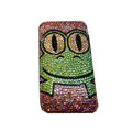 Bling covers Frog diamond crystal cases for iPhone 3G - Rose