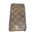 Bling covers Grid diamond crystal cases for iPhone 4G - Pink