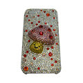 Bling covers Mushrooms diamond crystal cases for iPhone 4G - Pink