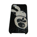 Bling covers Rabbit diamond crystal cases for iPhone 4G - White